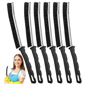 Premium Black Cleaning Brush Set - 6 Pack
